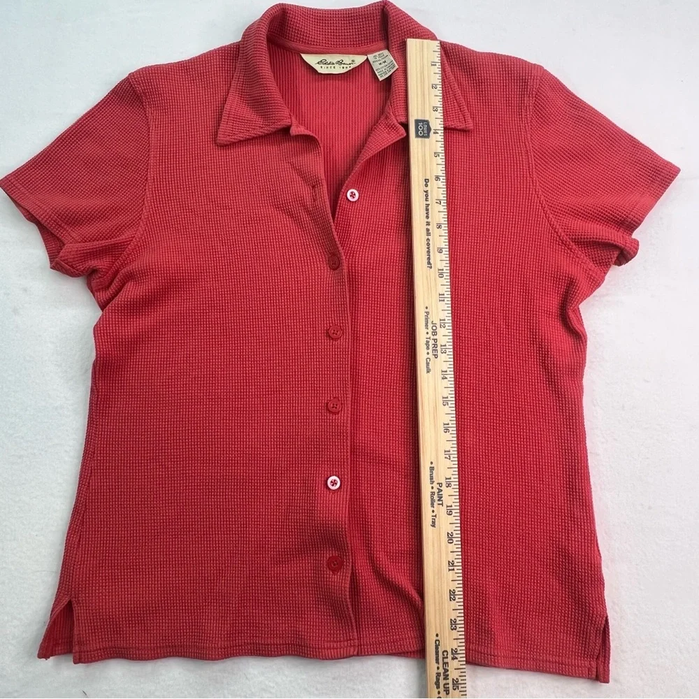 Eddie Bauer - Vintage Pink Short Sleeve Buttoned Polo Shirt - Women’s - M - Picture 7 of 7